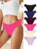 6 pack Women's Thongs, T Back Low Waist See Through Panties Seamless Lace Thongs for Women, S-XL