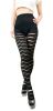 Blancho SE-2025 Stylish Black Sheer Lace Highs With Open Crotch Detail - Black - Medium
