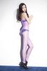 Blancho SE-160-PURPLE Sexy Sheer Open Crotch Body Stocking - Purple - Medium