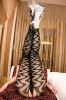 Blancho SE-101-BLACK Sexy Seductive Sheer Snake Cami Body Stocking With Open Crotch - Black - Medium